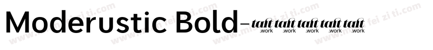 Moderustic Bold字体转换